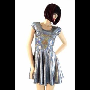 Coquetry Clothing Holographic Cap Sleeve Dress
